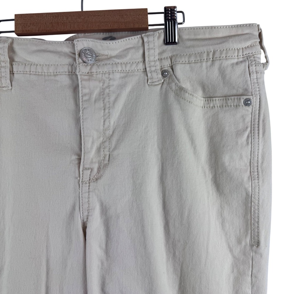 Seven7 Starlette Crop Jeans Womens 18 Beige Neutral Straight Leg MY1759C023